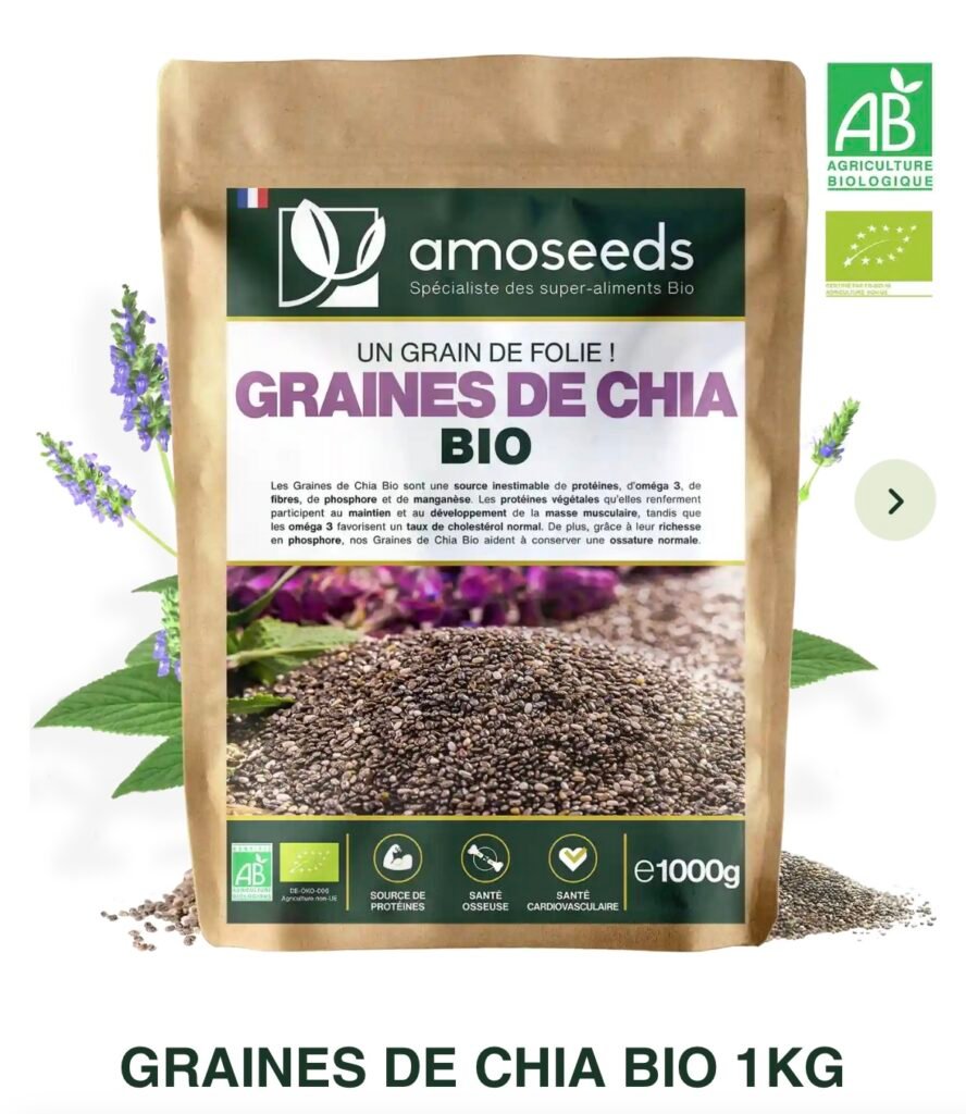 Les graines de chia bio d’AMOSEEDS